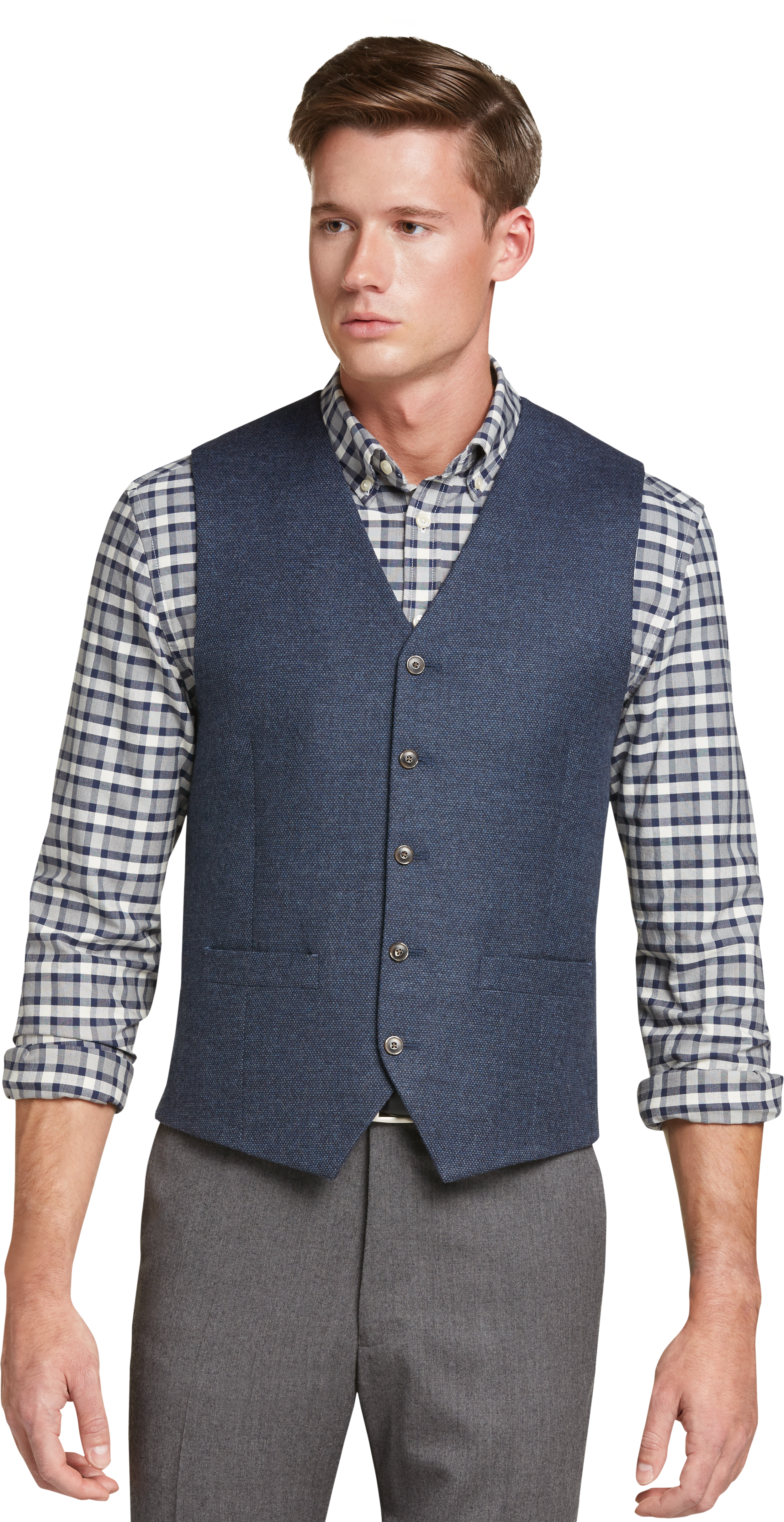 1905 Collection Tailored Fit Birdseye Vest CLEARANCE - All Clearance ...