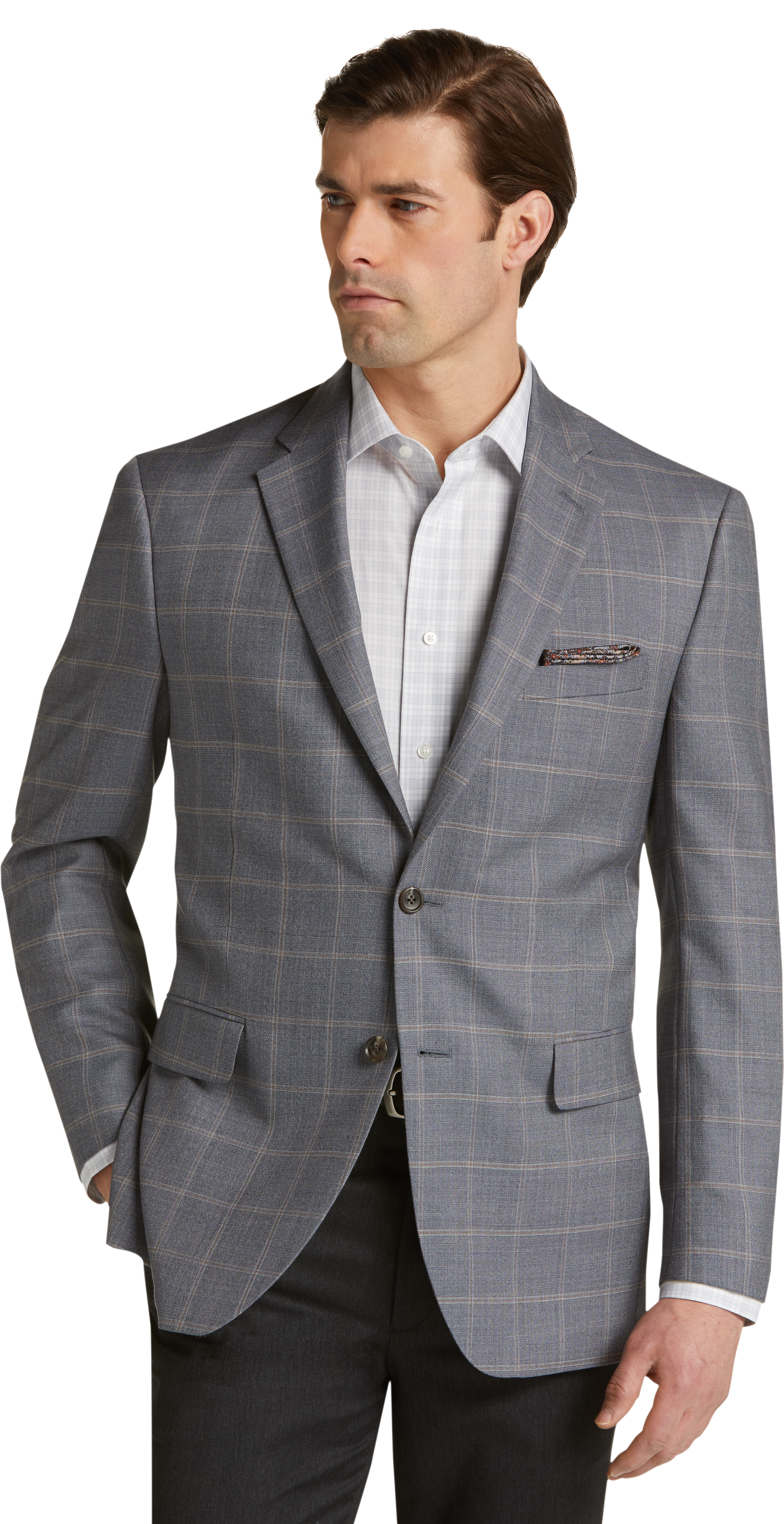 Reserve Collection Traditional Fit Windowpane Sportcoat - Reserve ...