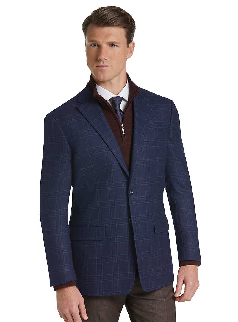 1905 Collection Tailored Fit Plaid Sportcoat with brrr°® comfort ...