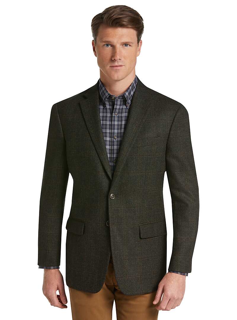 Jos. A. Bank Men's 1905 Collection Tailored-Fit Windowpane Sportcoat