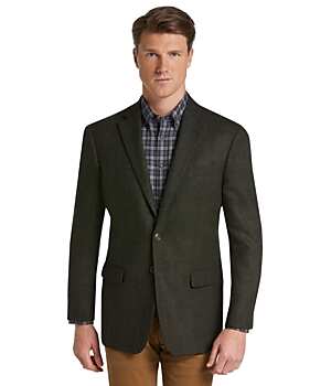 1905 Collection Tailored Fit Windowpane Sportcoat with brrr comfort