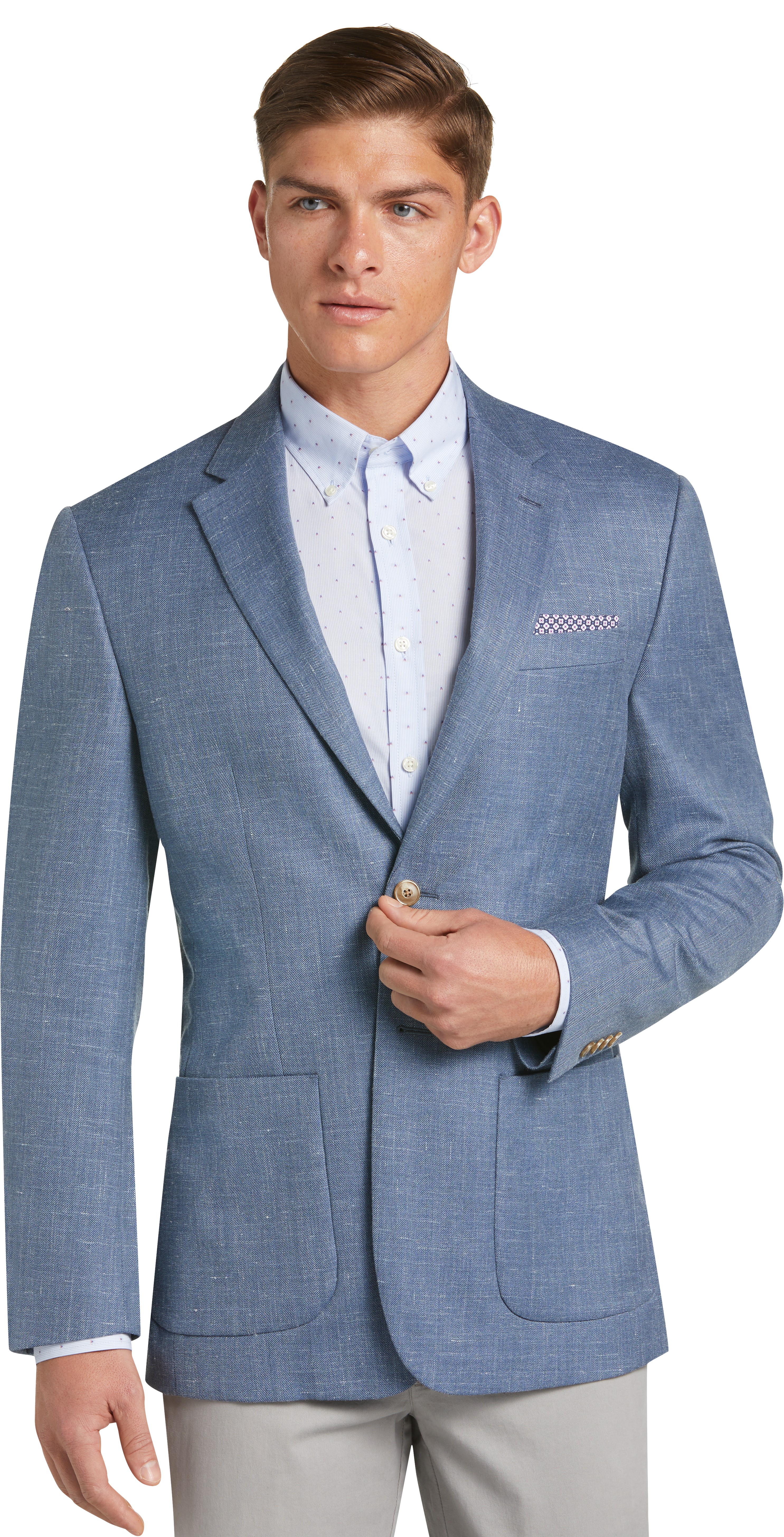 1905 Collection Herringbone Tailored Fit Sportcoat with brrr° comfort ...