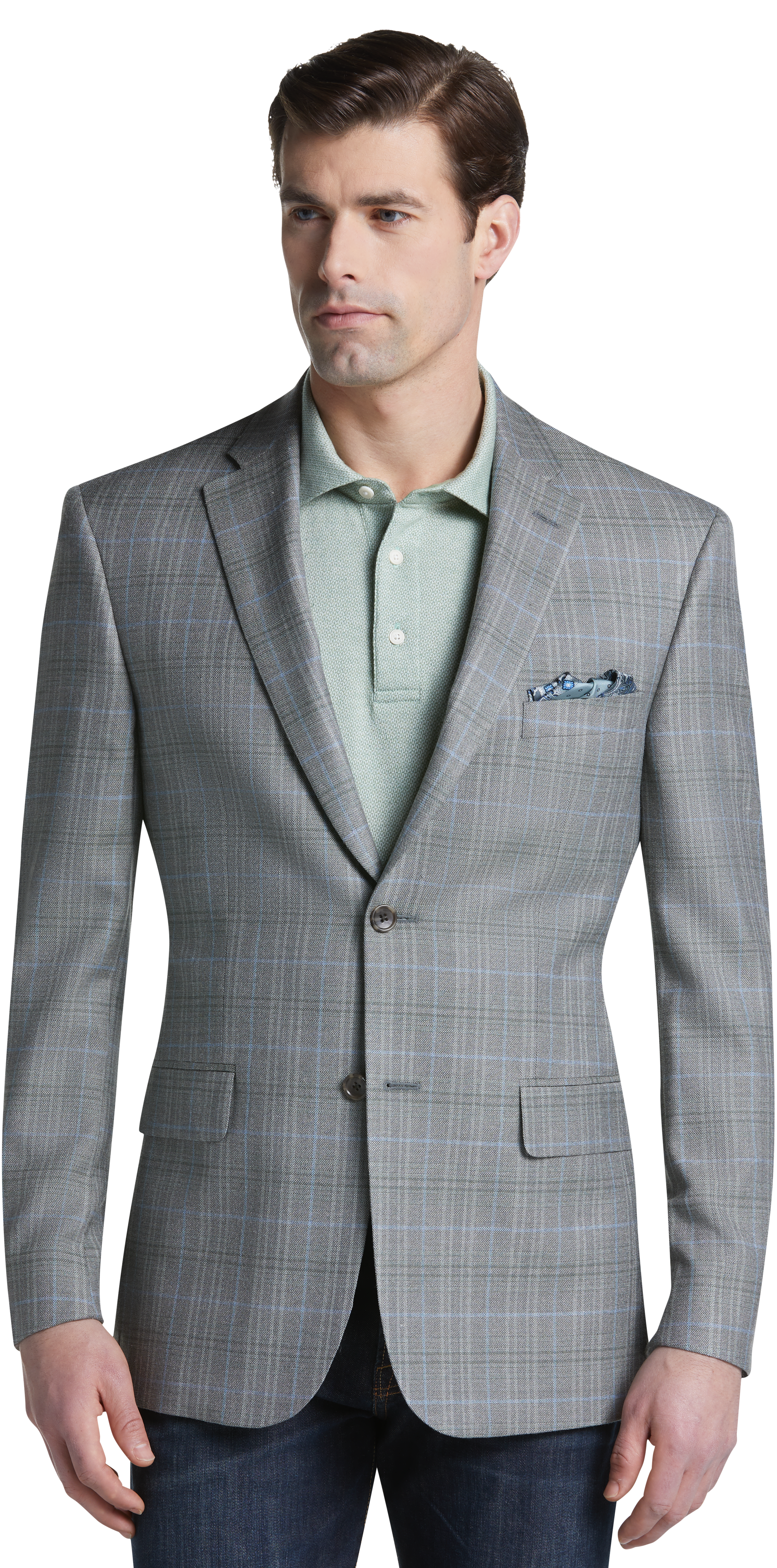 Reserve Collection Tailored Fit Plaid Sportcoat