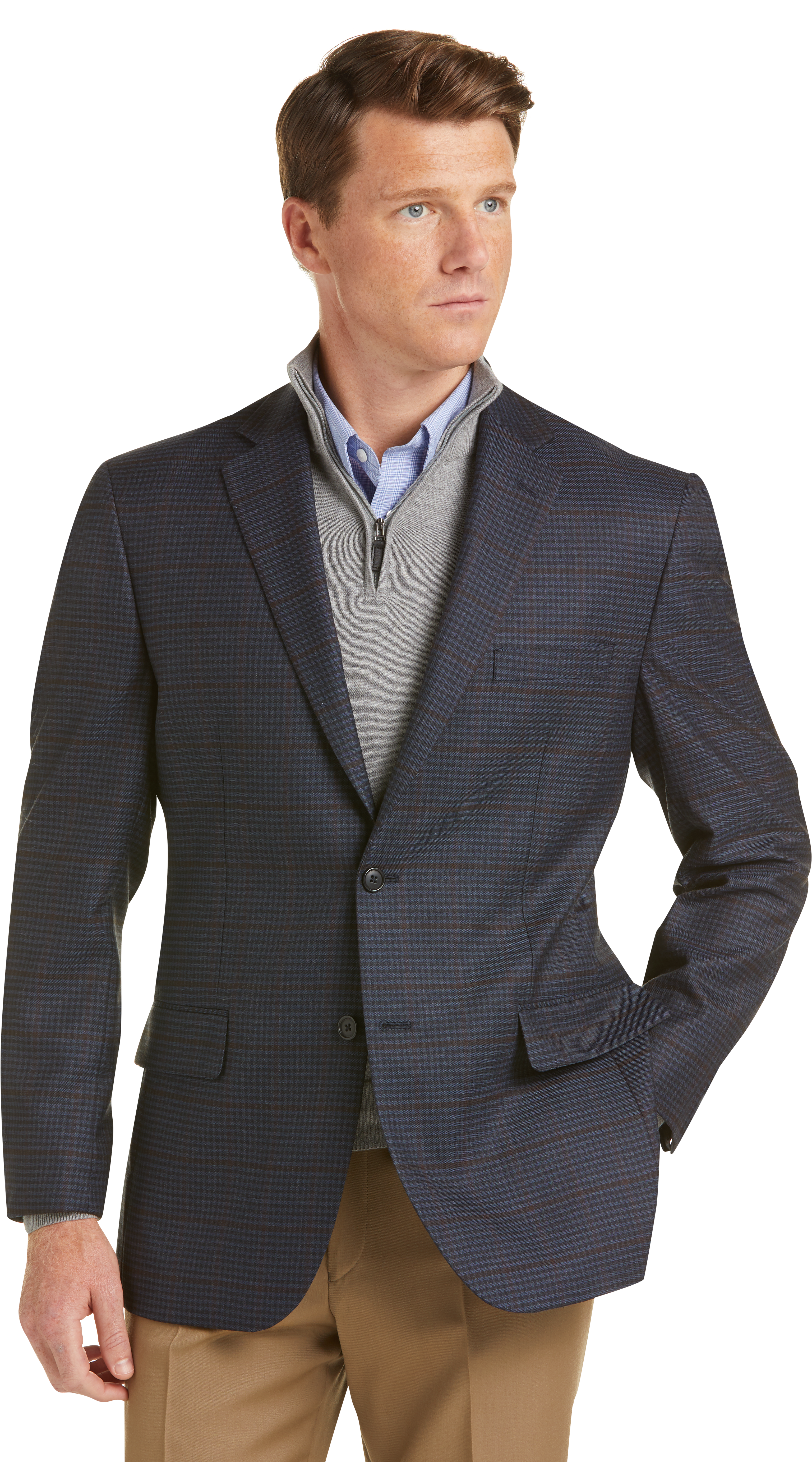 Executive Collection Traditional Fit Check Sportcoat