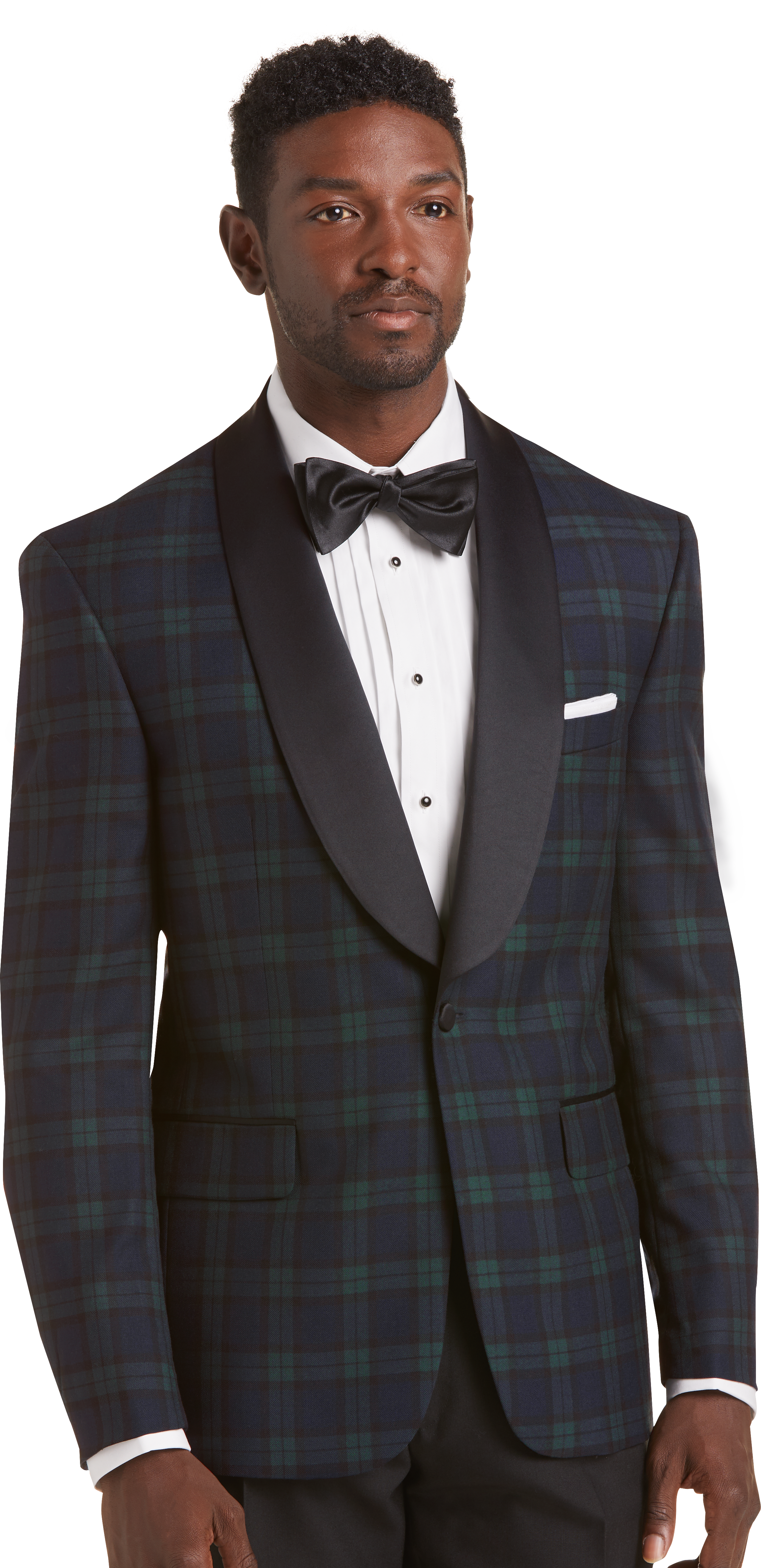 Jos. A. Bank Tailored Fit Plaid Tuxedo Dinner Jacket ...