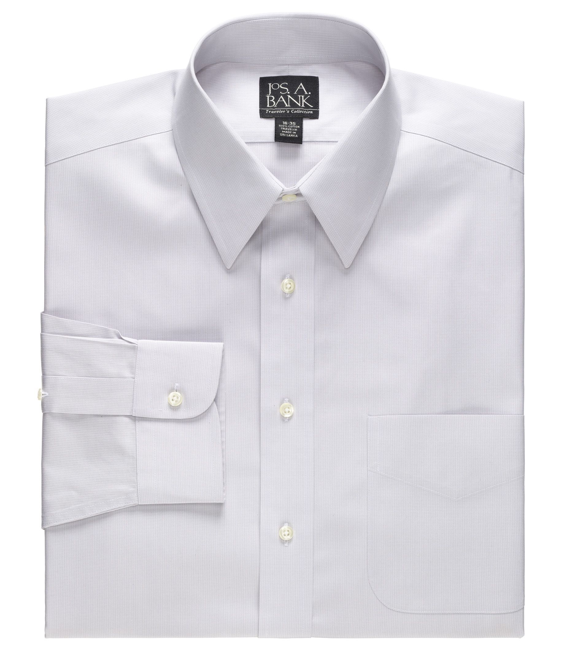 Traveler Collection Tailored Fit Point Collar Dress Shirt - Big & Tall ...