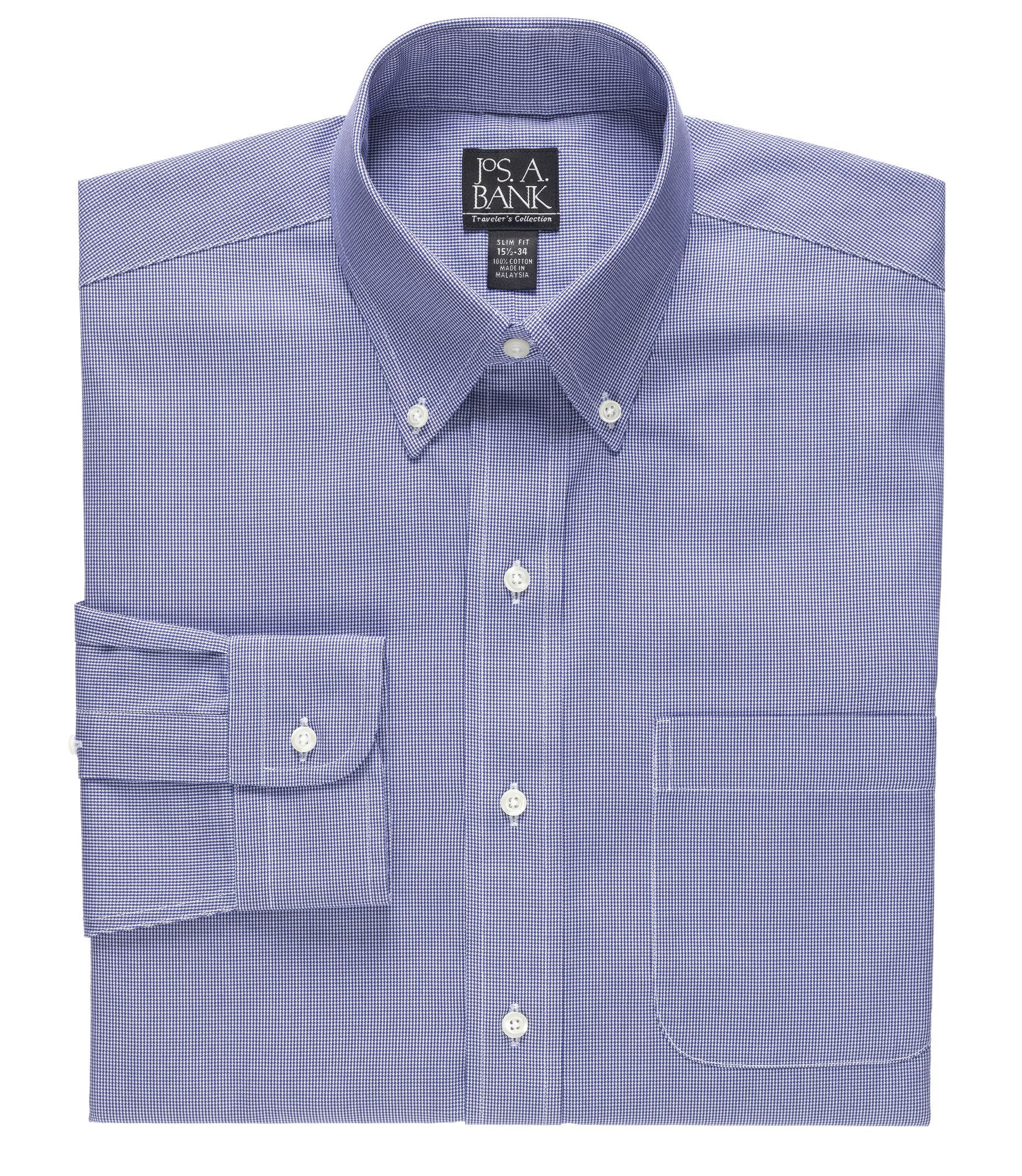 slim fit button down collar shirt