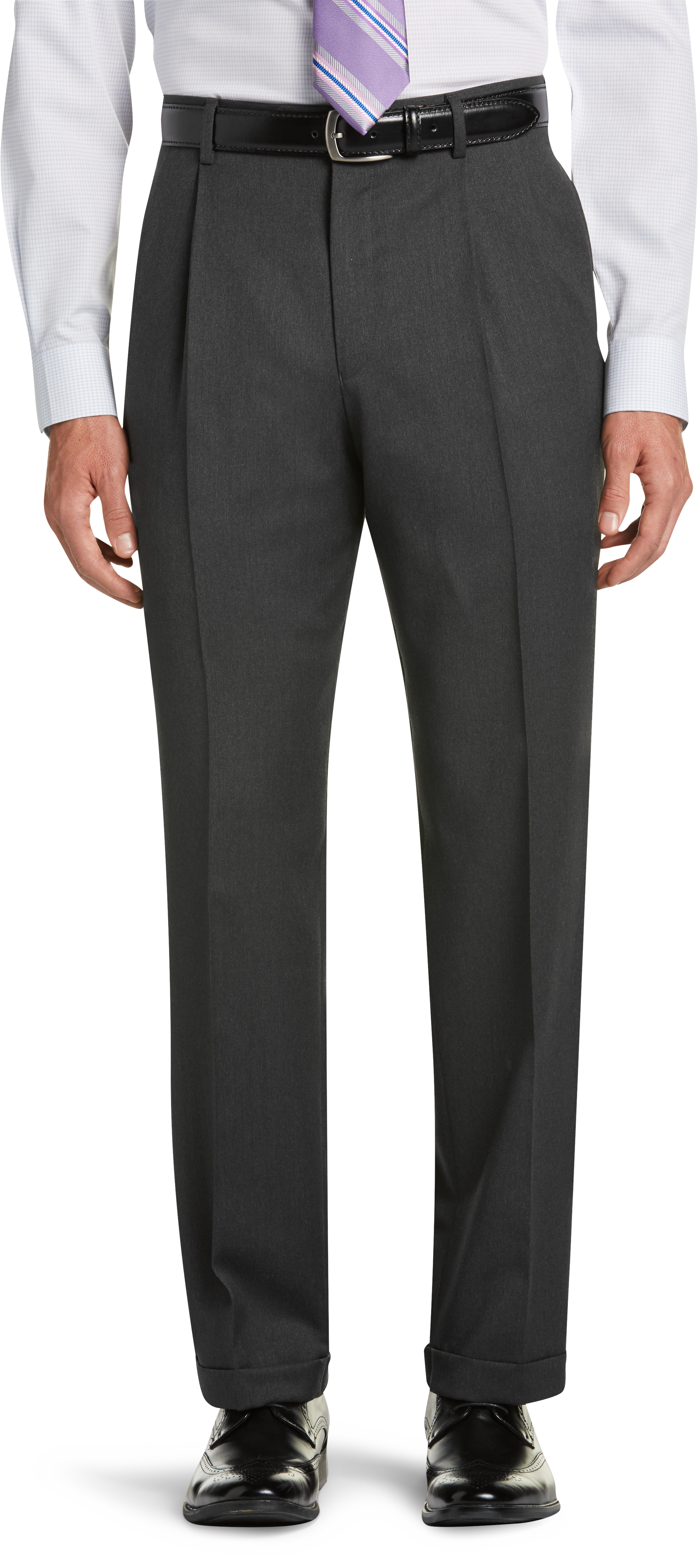 Jbersee Mens Black Dress Pants Formal Pants Slim Fit