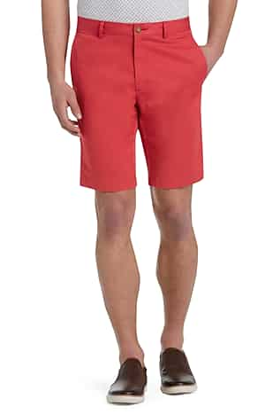 1905 Collection Tailored Fit Flat Front Twill Shorts