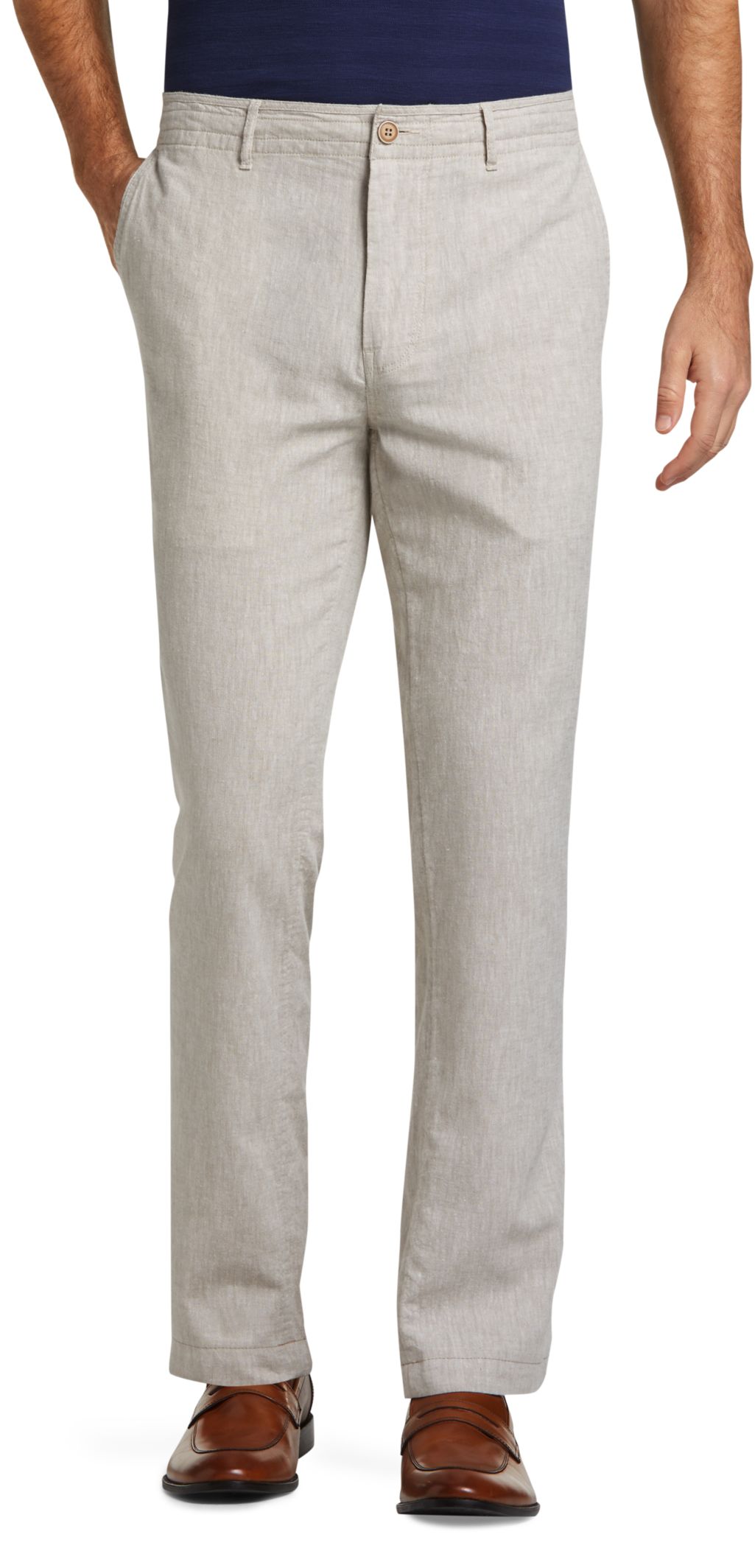 Reserve Collection Tailored Fit Flat Front Chino Pants - Ready for ...