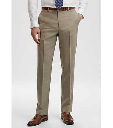 Reserve Collection Tailored Fit Flat Front Dress Pants Ready For