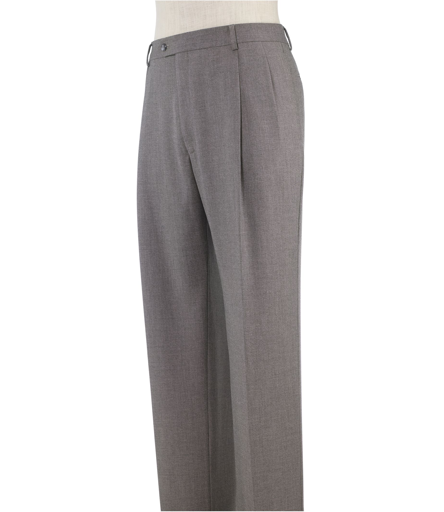 Classic Collection Wool Pleated Pants - | Jos A Bank