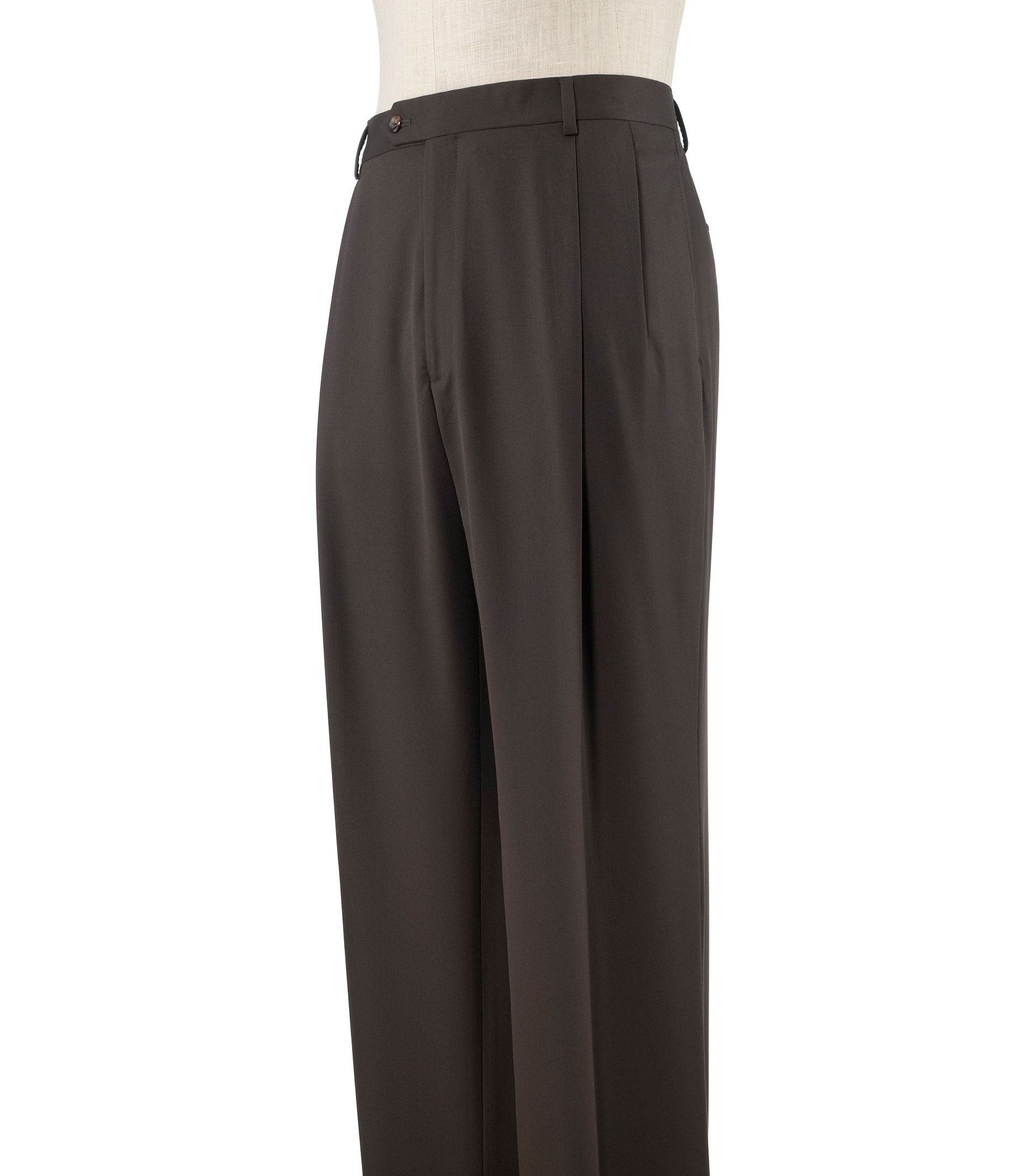 Classic Collection Pleated Gabardine Pants - | Jos A Bank