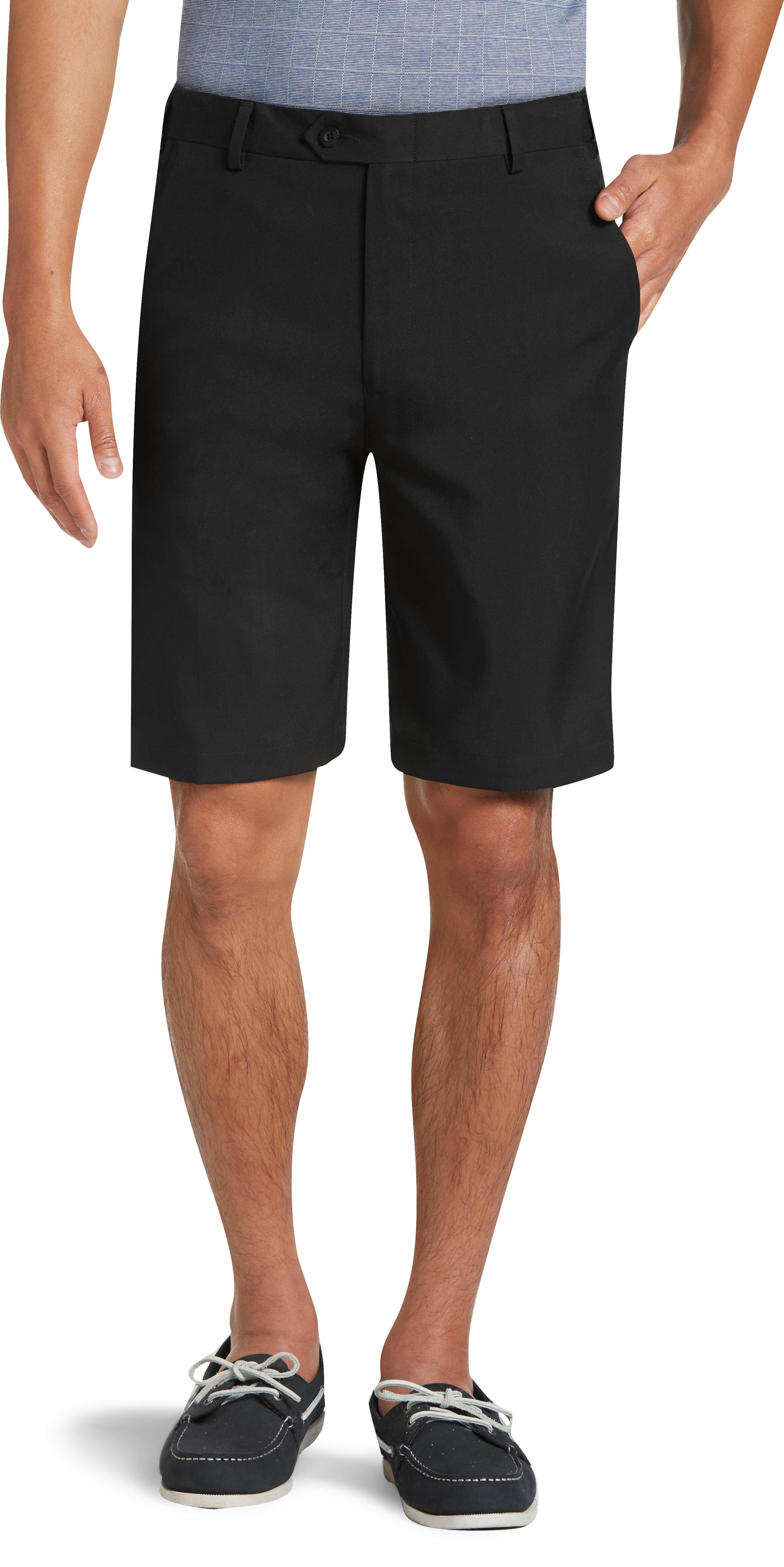 David Leadbetter Traditional Fit Pleated Front Performance Golf Shorts ...