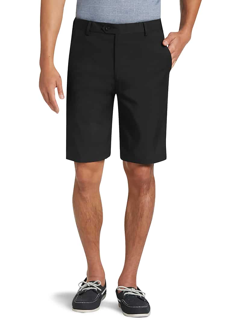 David Leadbetter Tailored Fit Flat Front Shorts - Big & Tall CLEARANCE ...
