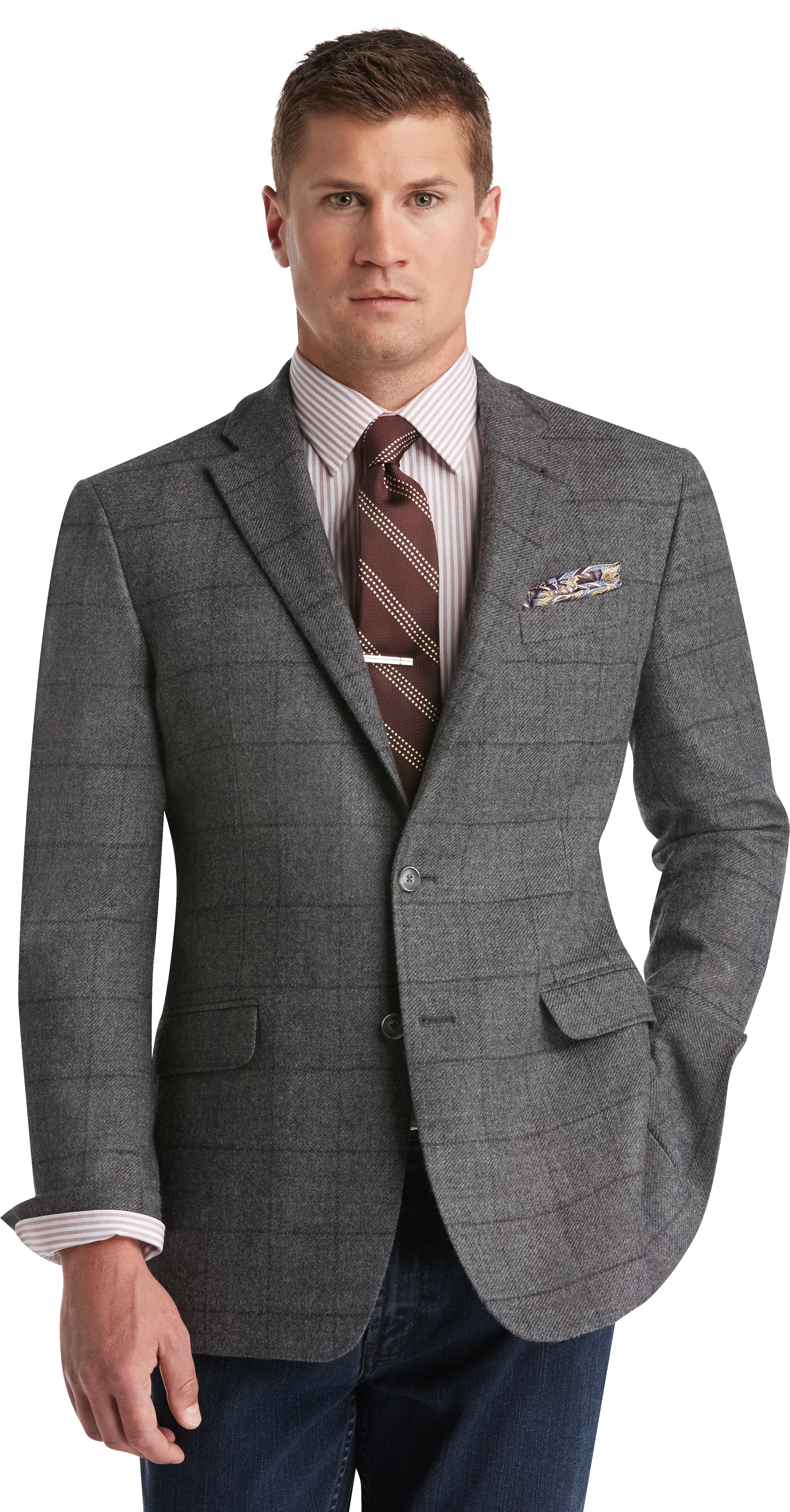 1905 Collection Tailored Fit Windowpane Sportcoat CLEARANCE - All ...