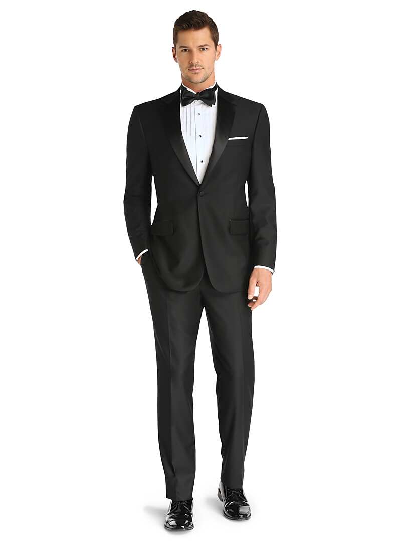 Black Classic Fit Tuxedo Satin Lapel Signature Collection JoS. A Bank