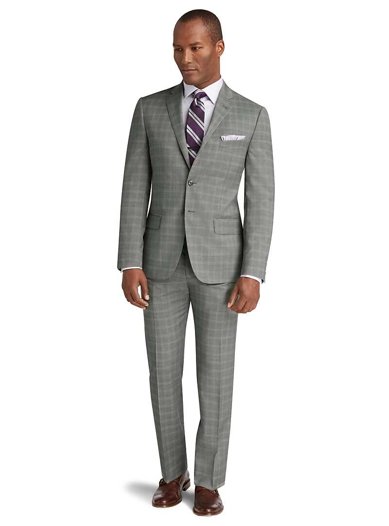 Reserve Collection Slim Fit Plaid Suit CLEARANCE - All Clearance | Jos ...