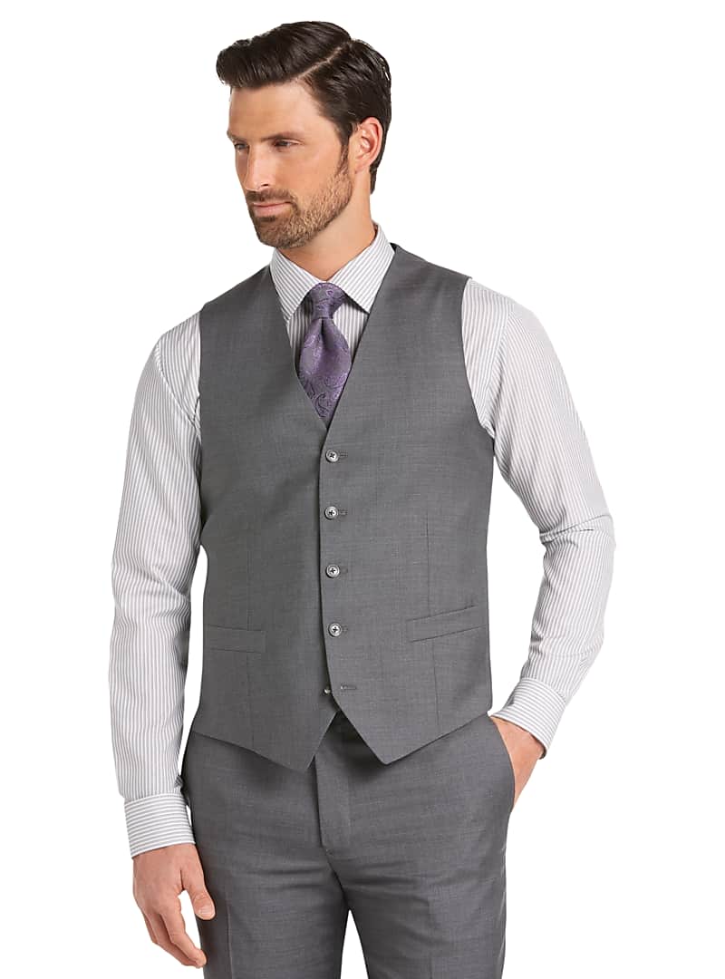 Reserve Collection Tailored Fit Suit Separate Vest - Big & Tall ...