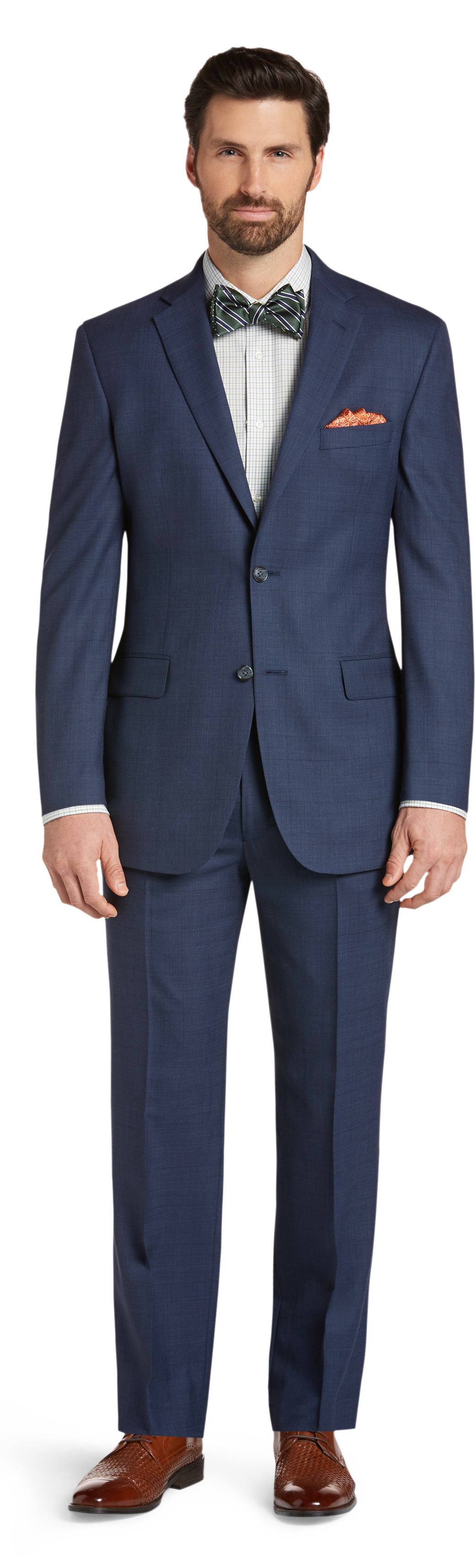 Traveler collection tailored fit window pane suit photo