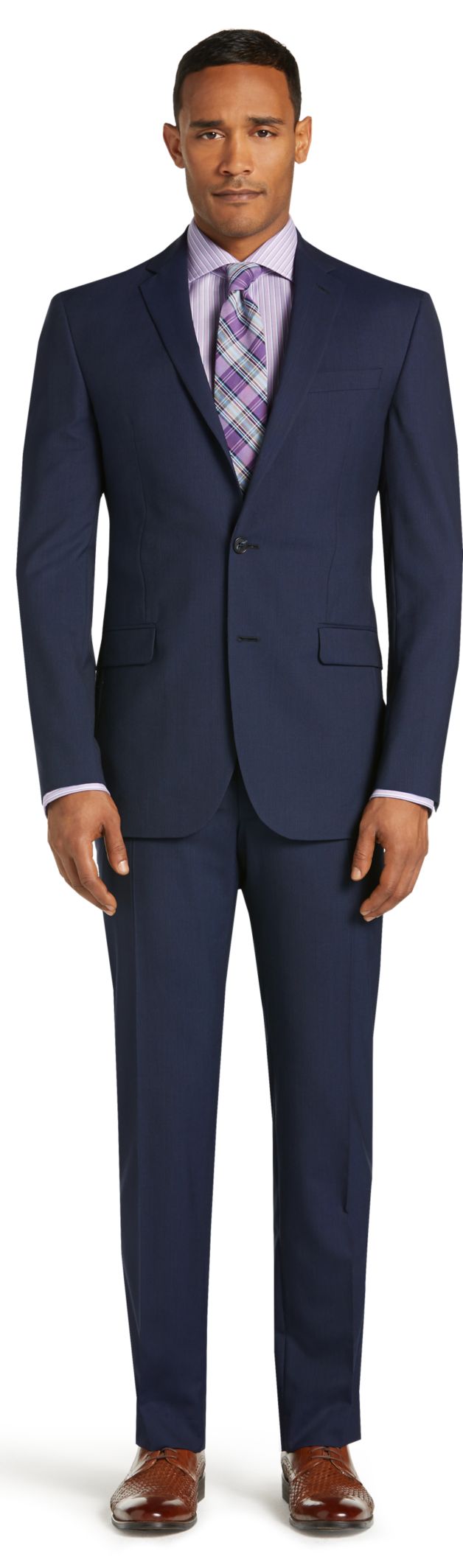 Traveler Collection Slim Fit Stripe Suit - Traveler Suits | Jos A Bank