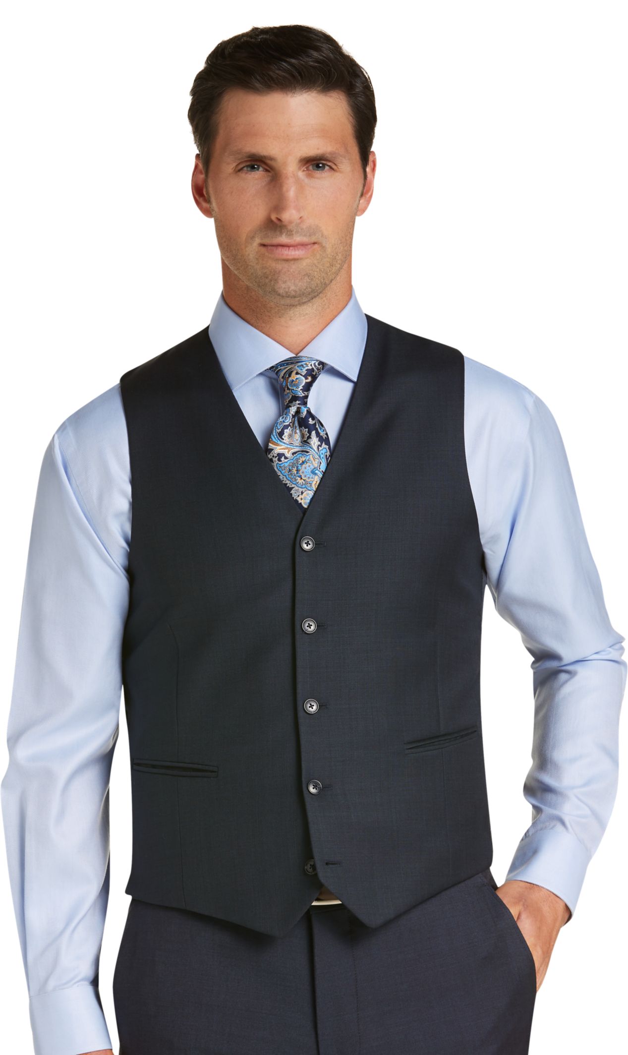 Traveler Collection Slim Fit Suit Separate Vest - Big & Tall CLEARANCE ...