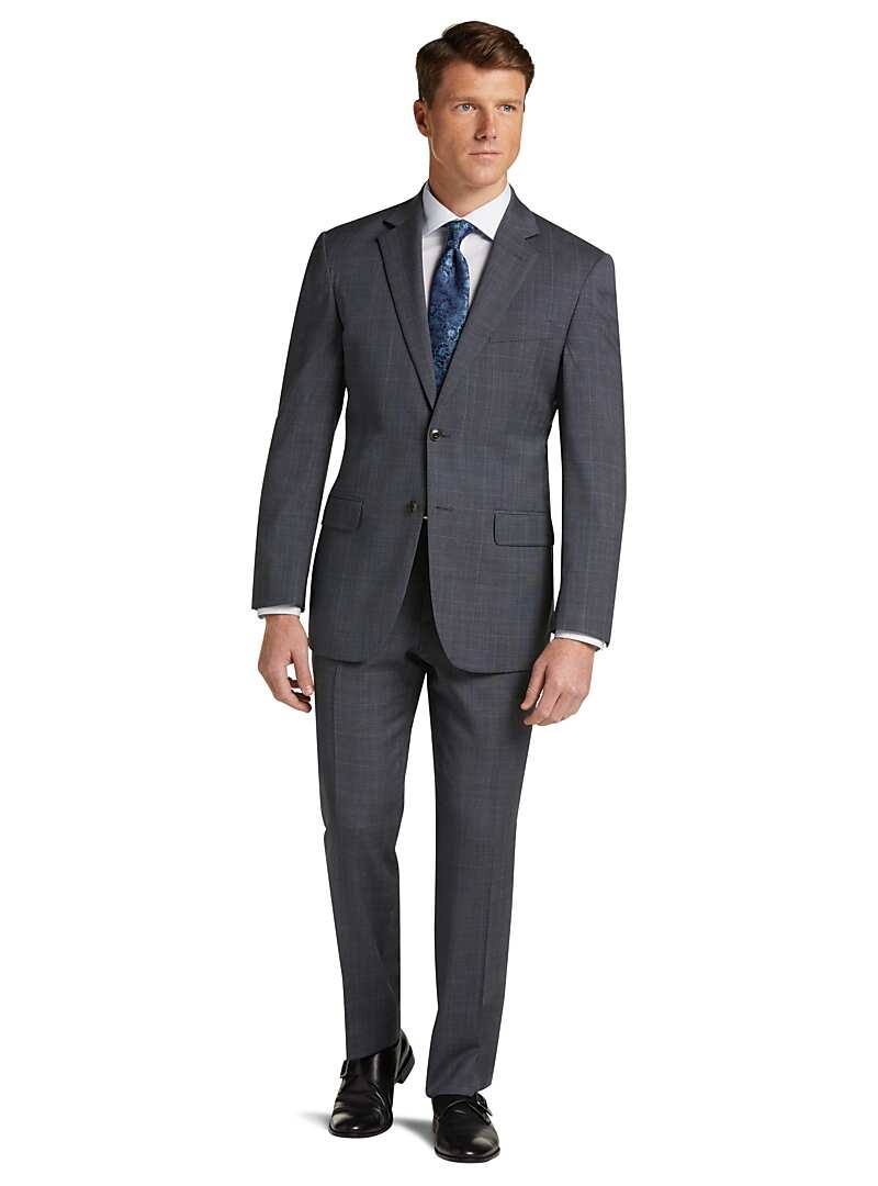 1905 Collection Tailored Fit Glen Plaid Organica® Wool Suit with brrr ...