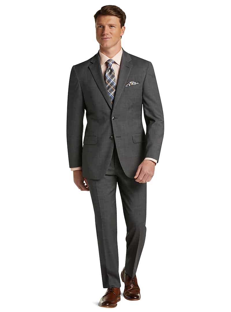1905 Collection Tailored Fit Tic Weave Organica® Wool Suit with brrr ...