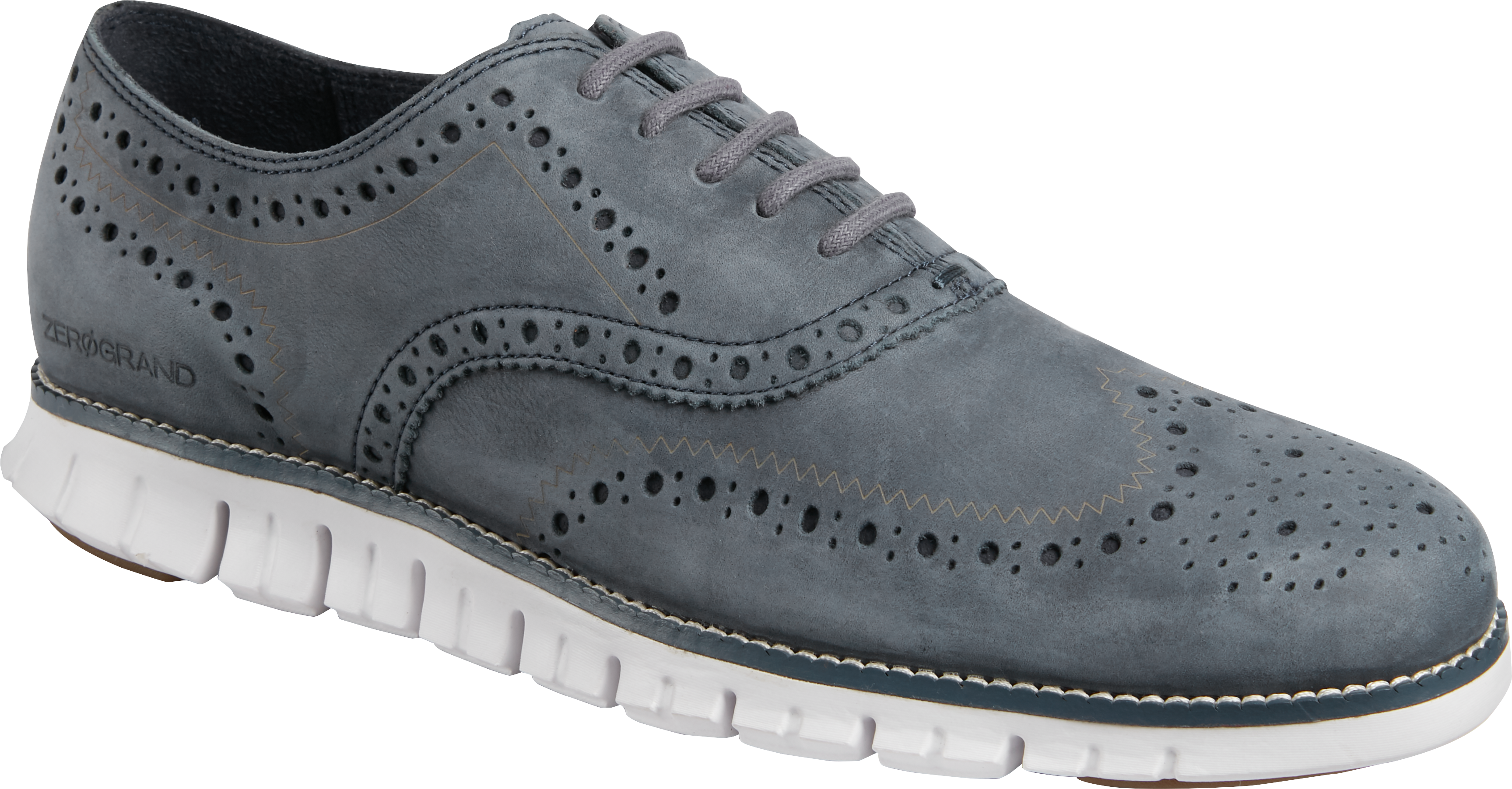 cole haan zerogrand wingtip oxford blue