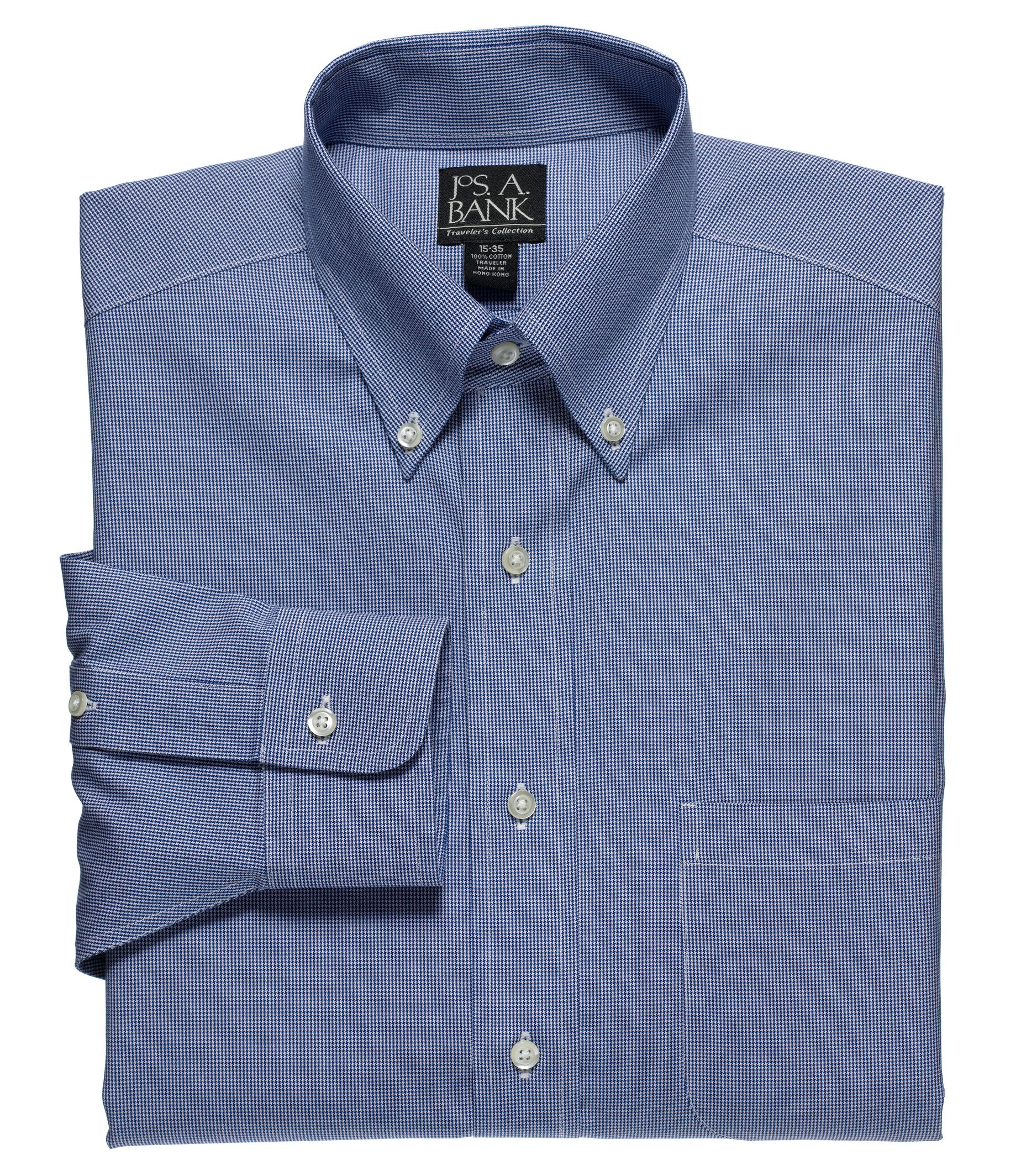 blue button down collar shirt