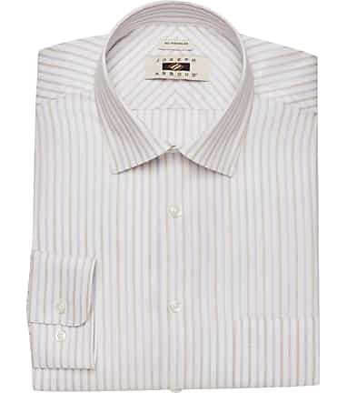 Joseph Abboud Traditional Fit Spread Collar Multi Stripe Dress