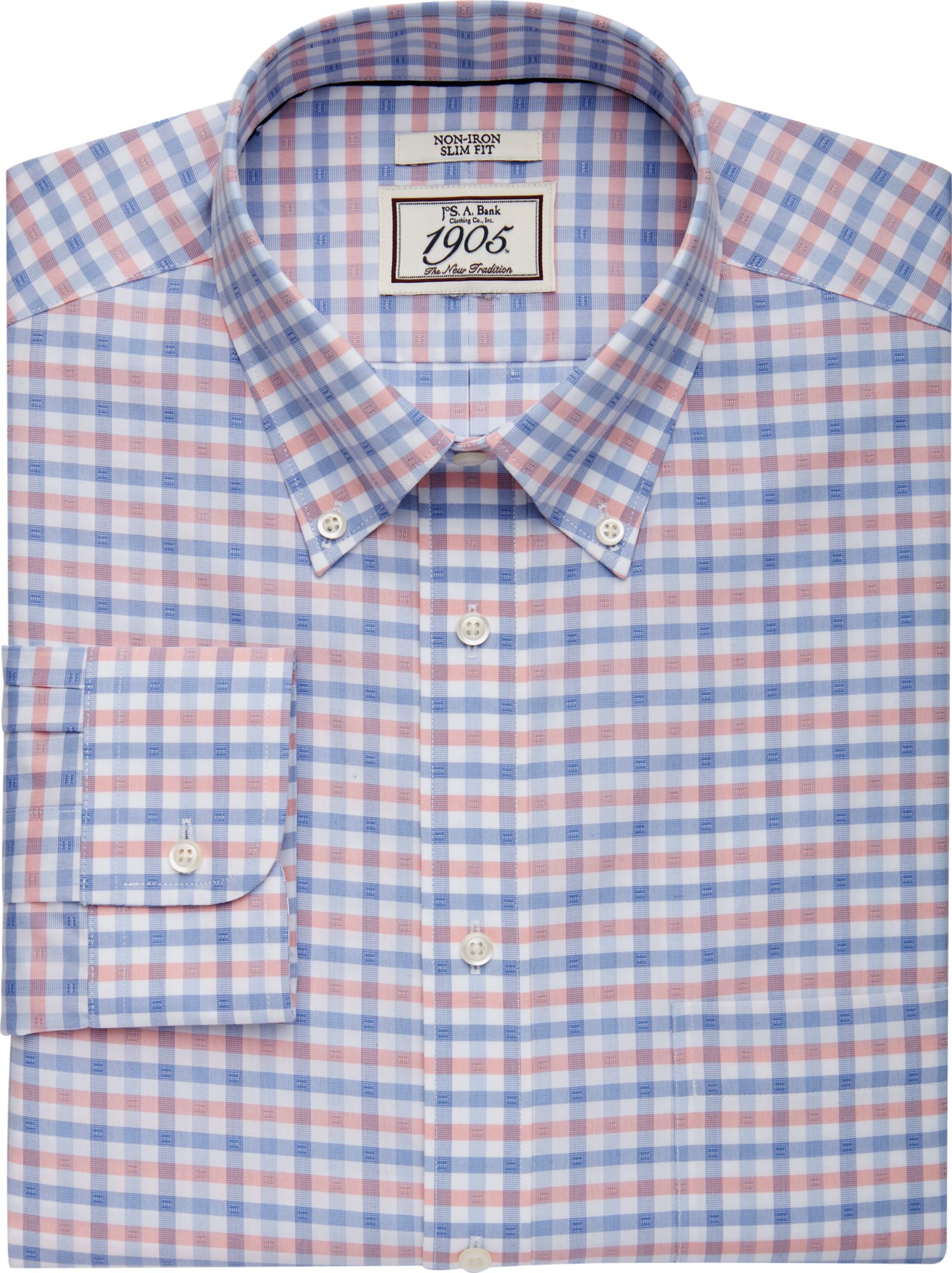 slim fit button down collar shirt