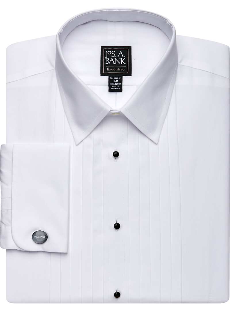 Executive Collection Tailored Fit Point Collar French Cuff Formal Dress