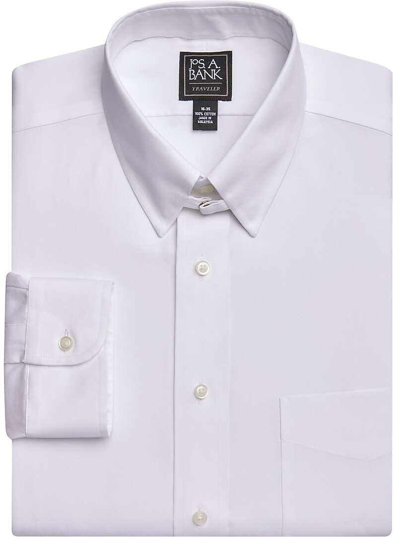 Tab Collar Dress Shirt Traditional Fit Wrinkle Free JoS A. Bank