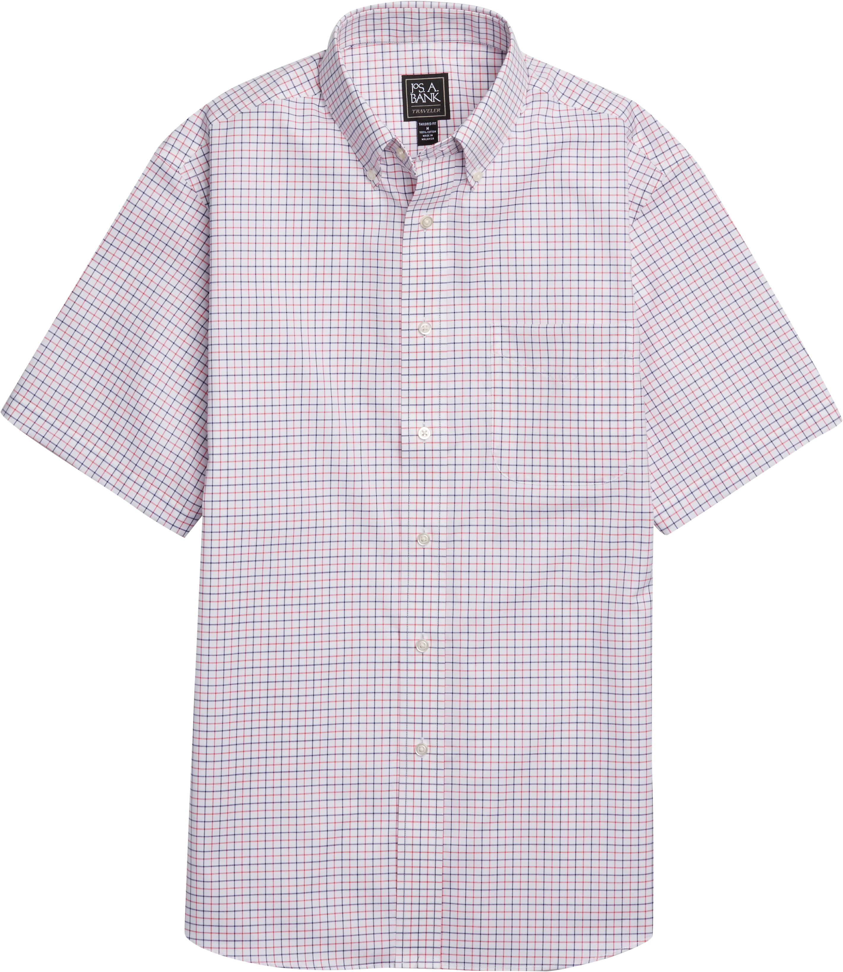 Traveler Collection Tailored Fit Button-Down Collar Short-Sleeve ...