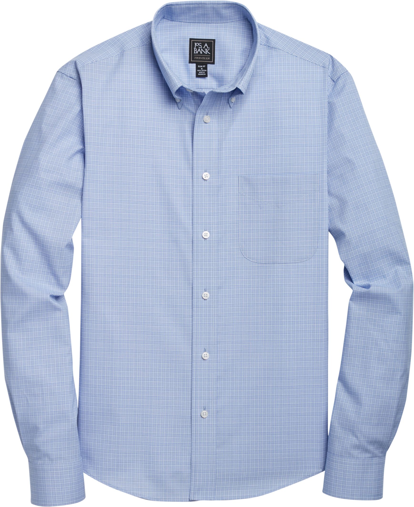light blue button down collar shirt