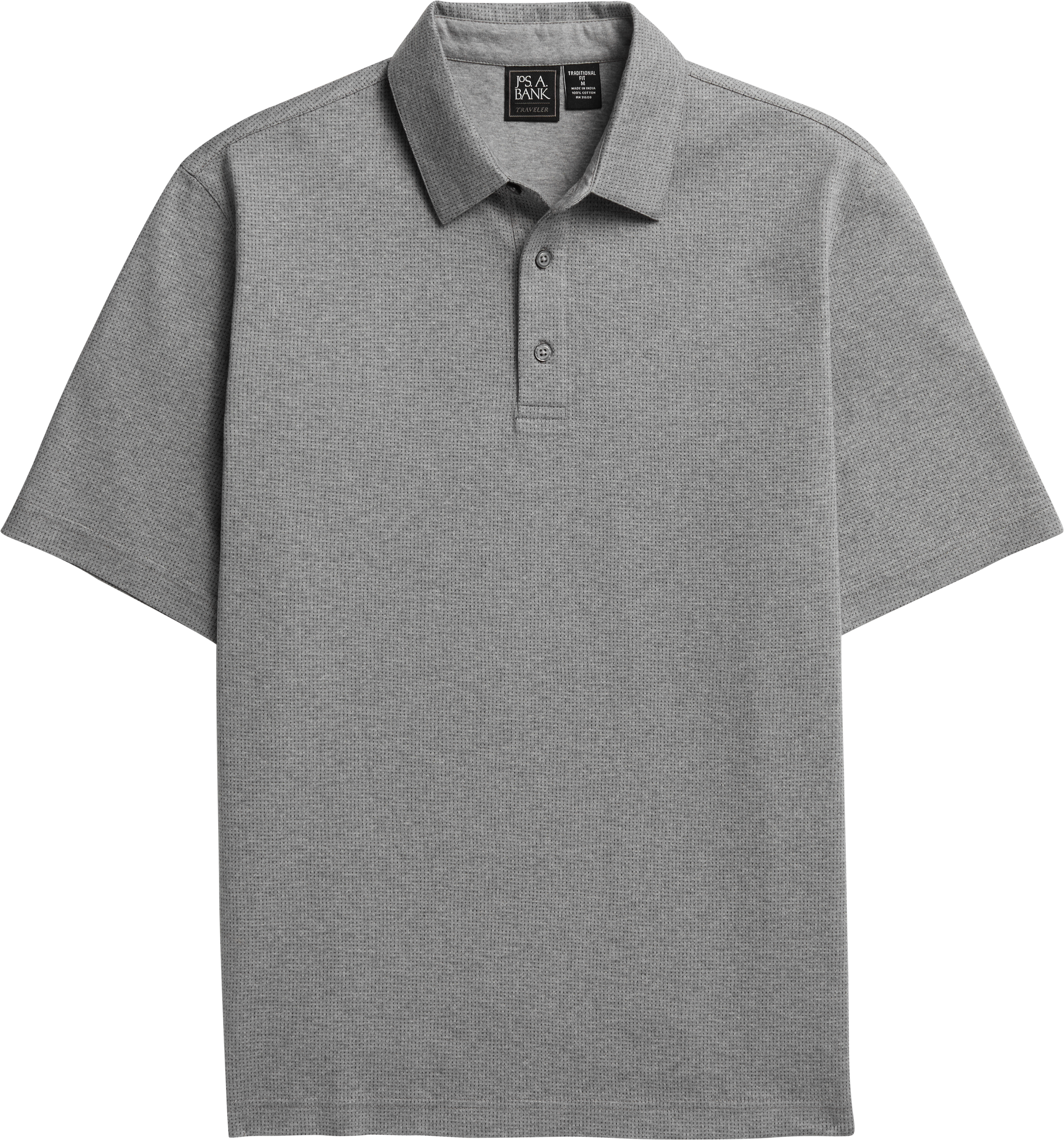 grey polo shirt