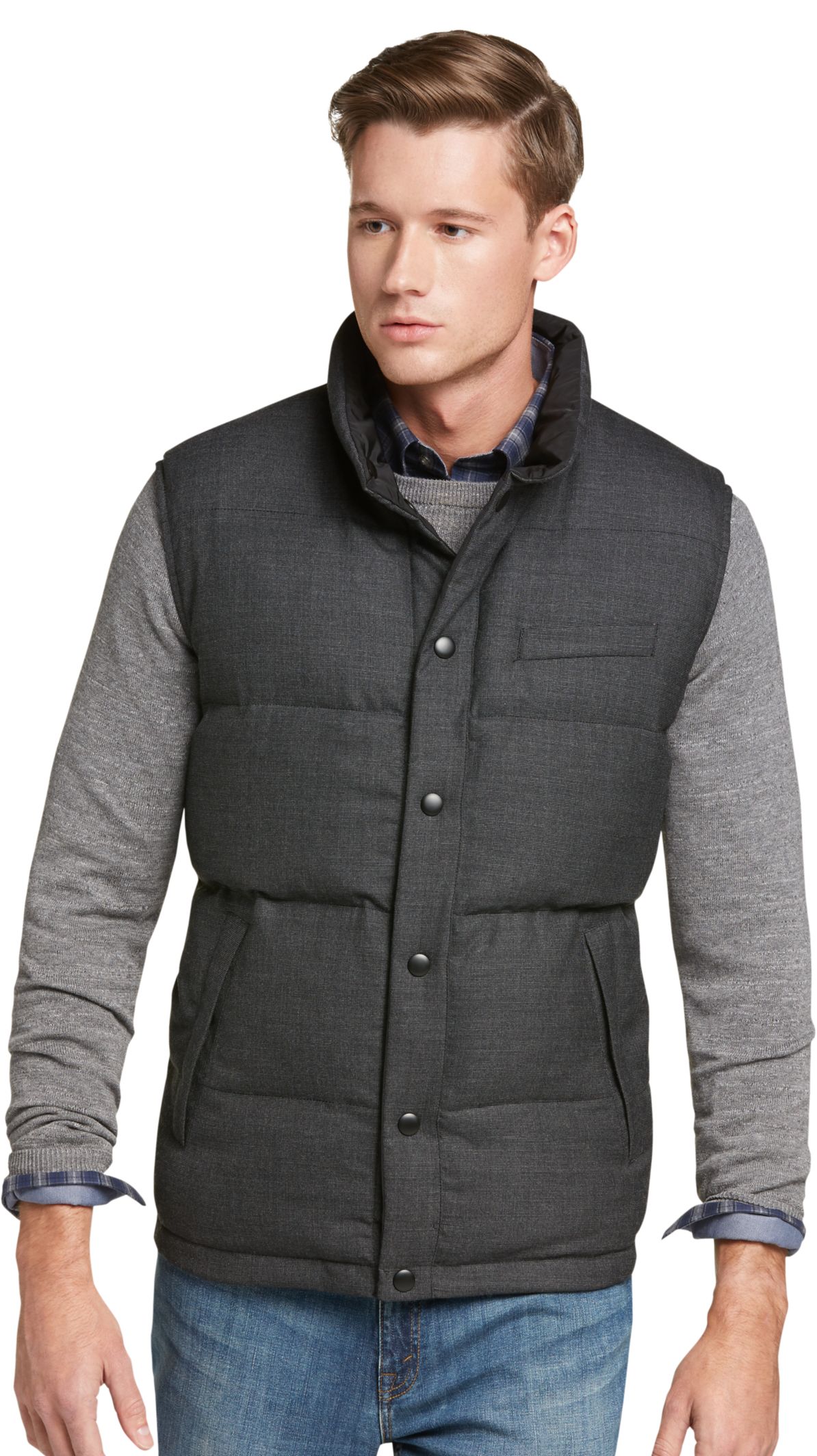 Jos. A. Bank Tailored Fit Reversible Quilted Vest - Big & Tall ...