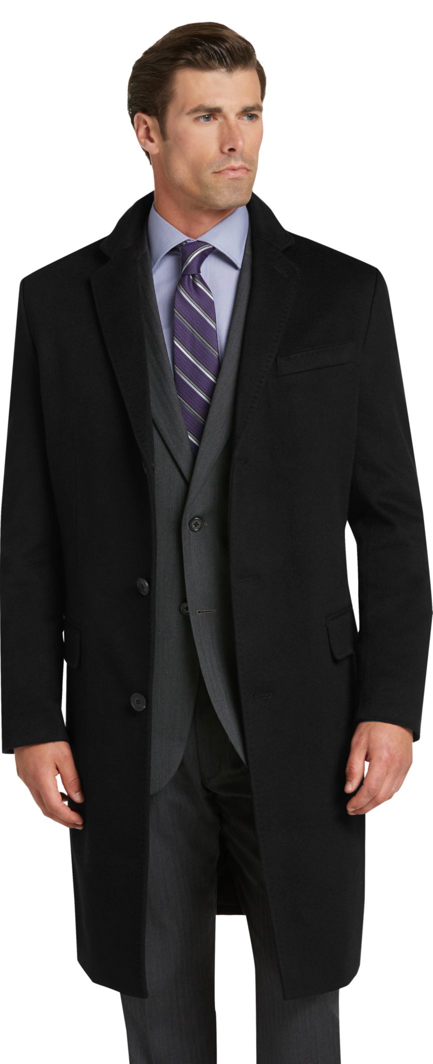 Reserve Collection Tailored Fit Cashmere Topcoat - Reserve Outerwear ...