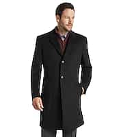 Joseph A. Bank Tailored Fit Wool-Blend Topcoat