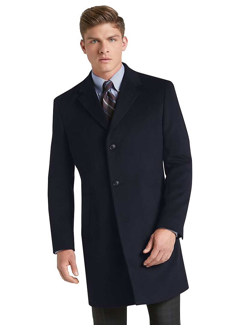 Joseph A. Bank Tailored Fit Wool-Blend Topcoat - Wool Coats | Jos A Bank