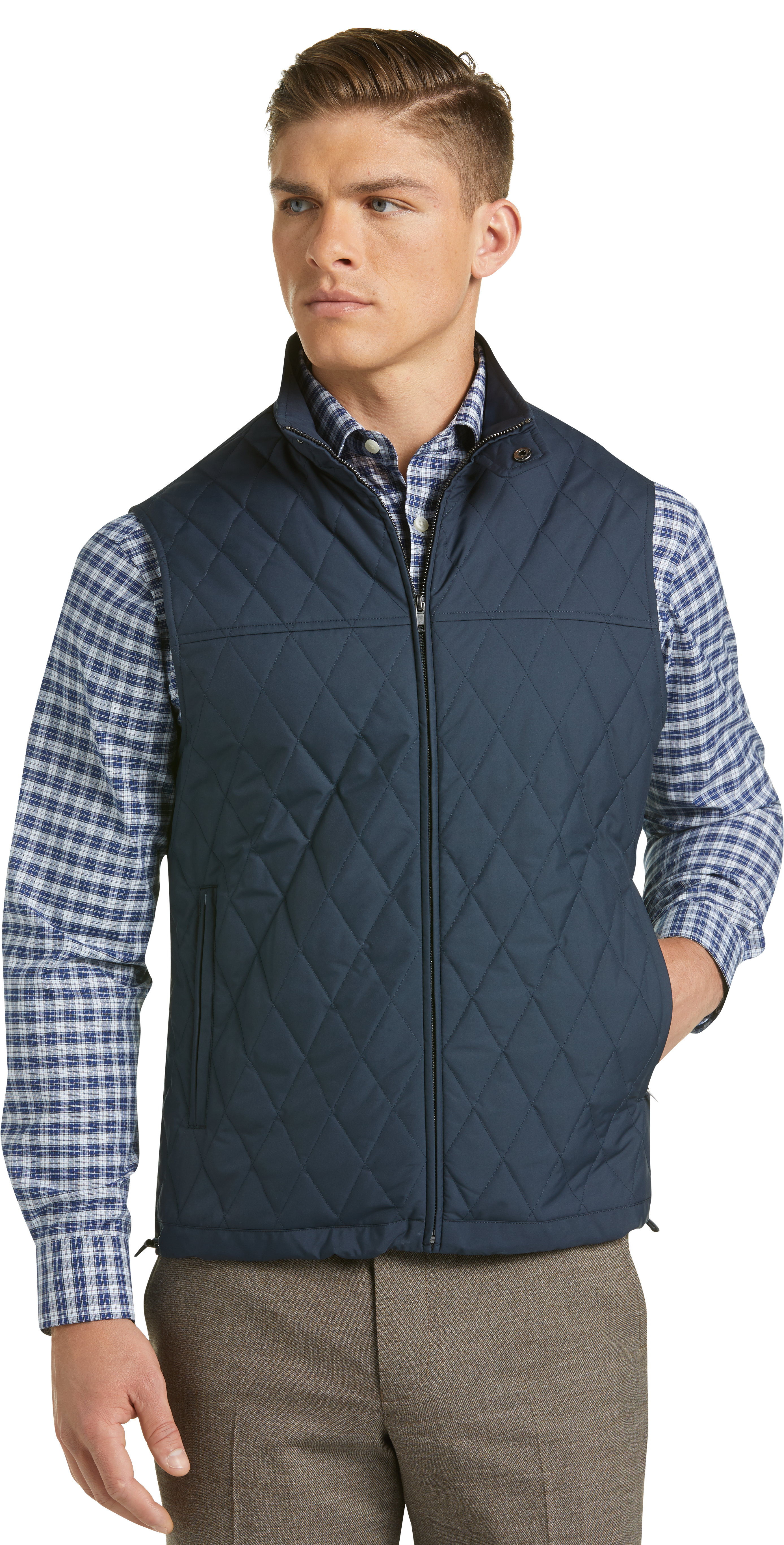 Travel Tech Tailored Fit Diamond Quilted Vest - Big & Tall CLEARANCE ...