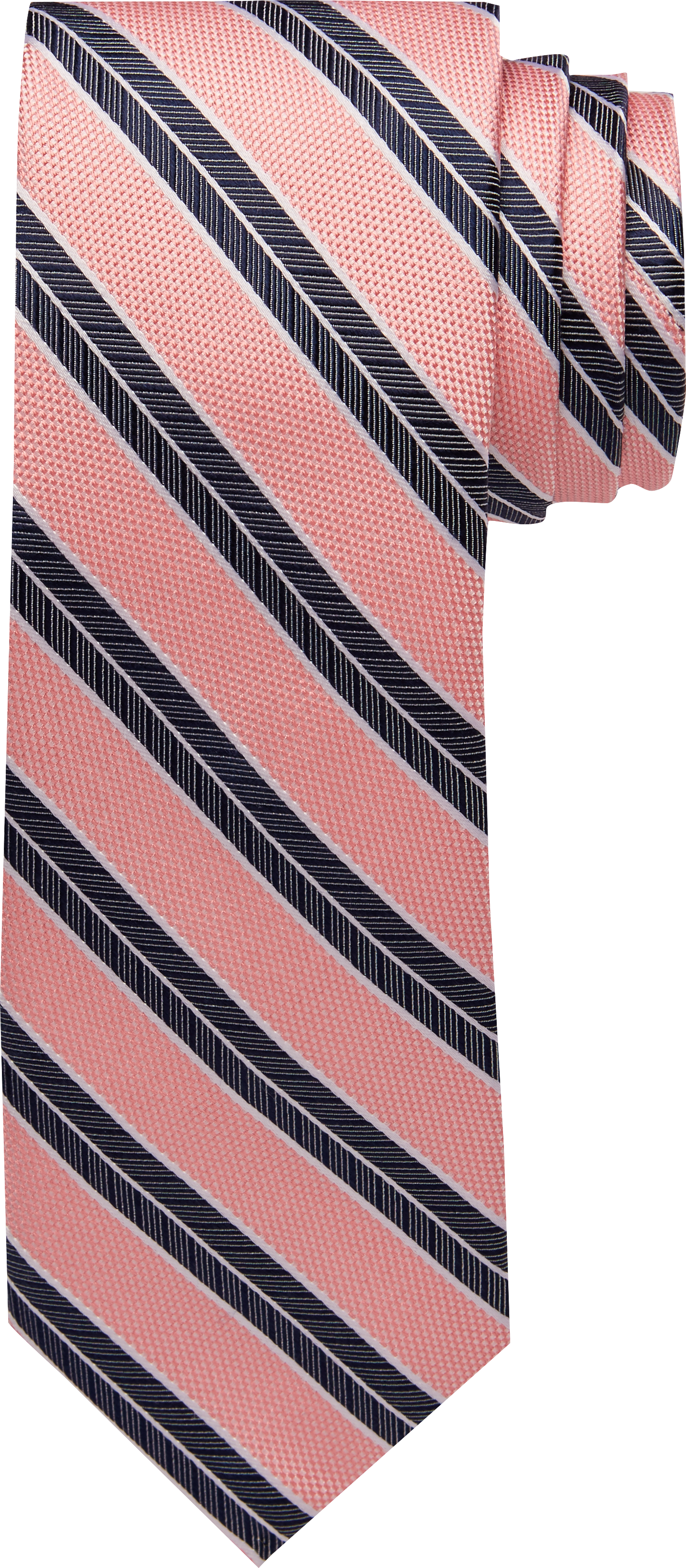 1905 Collection Herringbone Stripe Tie - Men's Pink Apparel | Jos A Bank