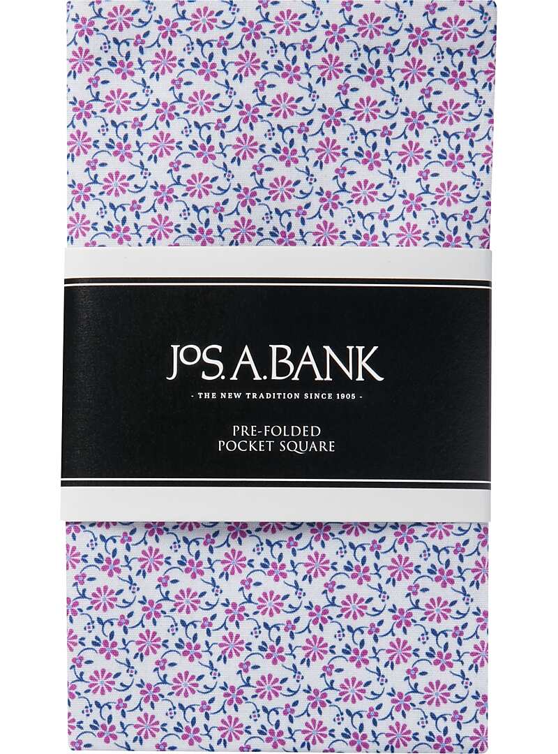 Jos. A. Bank Floral PreFolded Pocket Square CLEARANCE Clearance