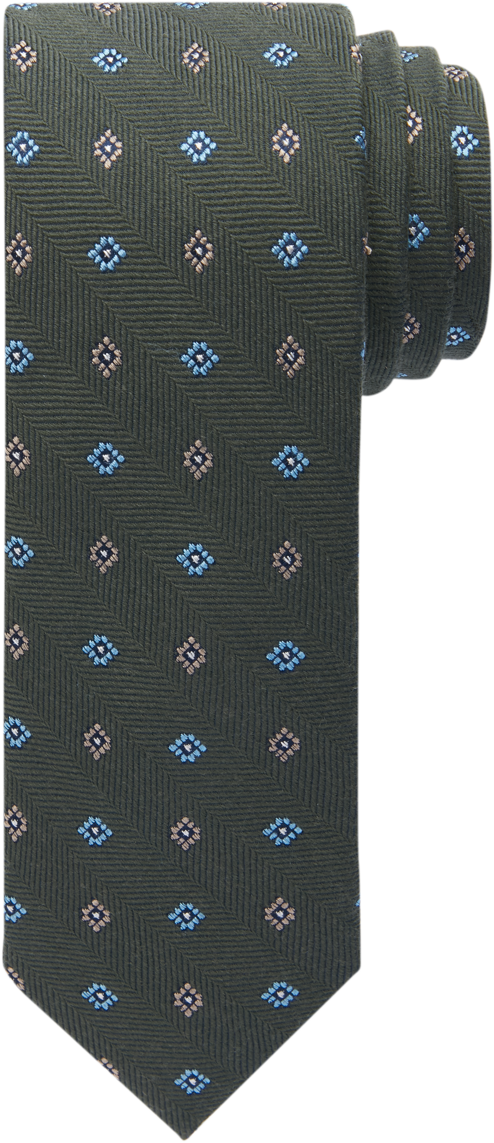 1905 Collection Floral Diamond Stripe Tie - 1905 Ties | Jos A Bank
