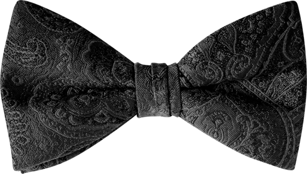 Duet Black Paisley Bow Tie (8909DPBLK)