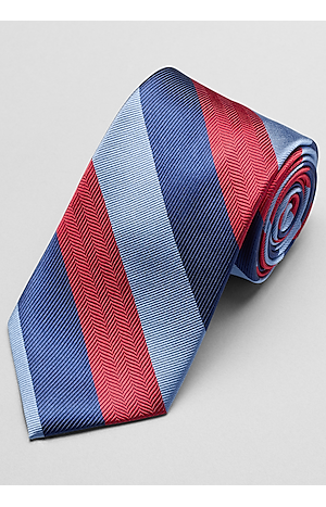 NEXT Mens Skinny Retro Navy Blue White College Stripe Silk Necktie Tie /> RRP £30