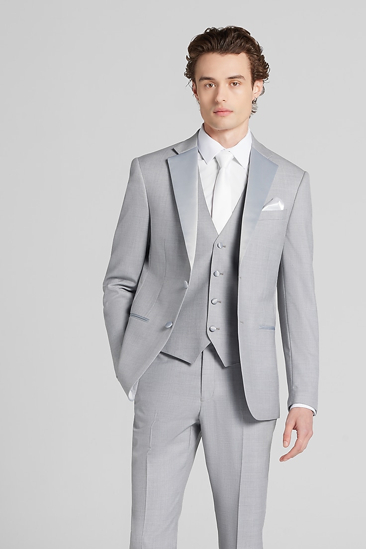 Joseph Abboud Light Gray Performance Wool Tuxedo