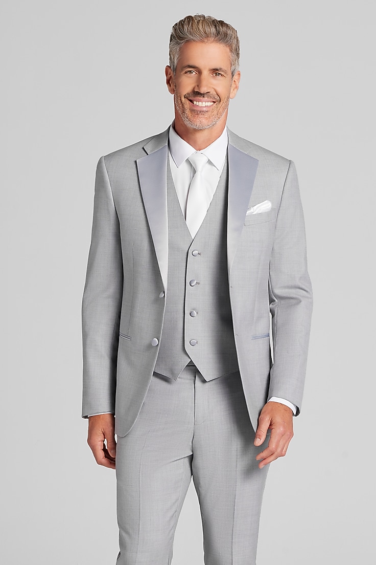 Joseph Abboud Light Gray Performance Wool Tuxedo