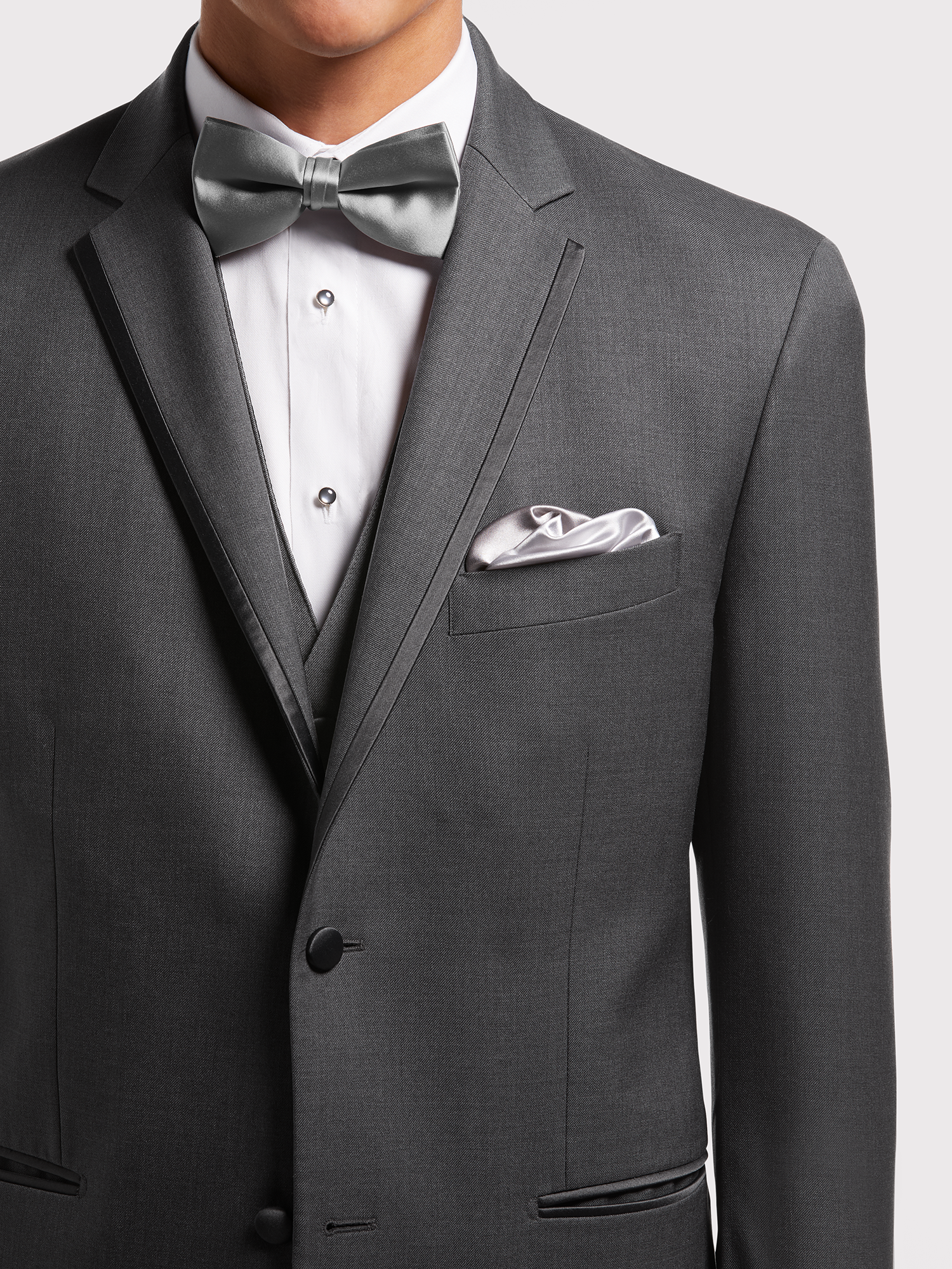 Dark Gray Notch Lapel Tuxedo by Joseph Abboud Tuxedo Rental